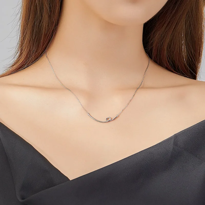 (kép) PANDORA típusú boldog mosolyt collier nyaklánc - SCN381 - Megtekintés 6