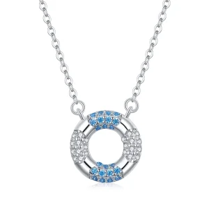 (kép) PANDORA típusú boldog úszó gyűrű collier nyaklánc - SCN447