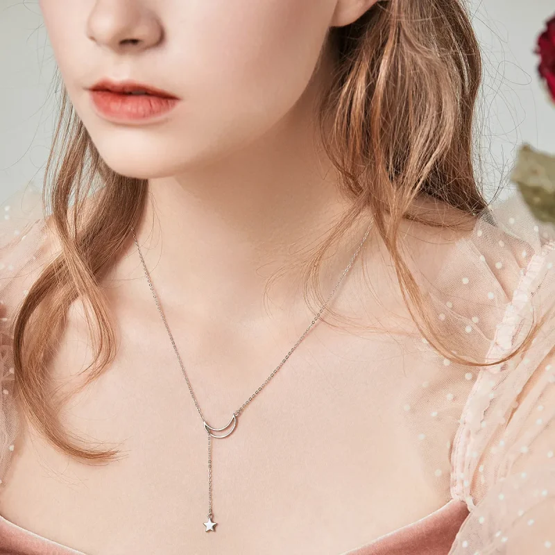 (kép) PANDORA típusú csillag és hold tündér collier nyaklánc - SCN108 - Megtekintés 2