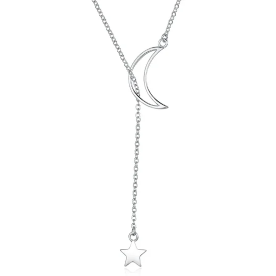 (kép) PANDORA típusú csillag és hold tündér collier nyaklánc - SCN108