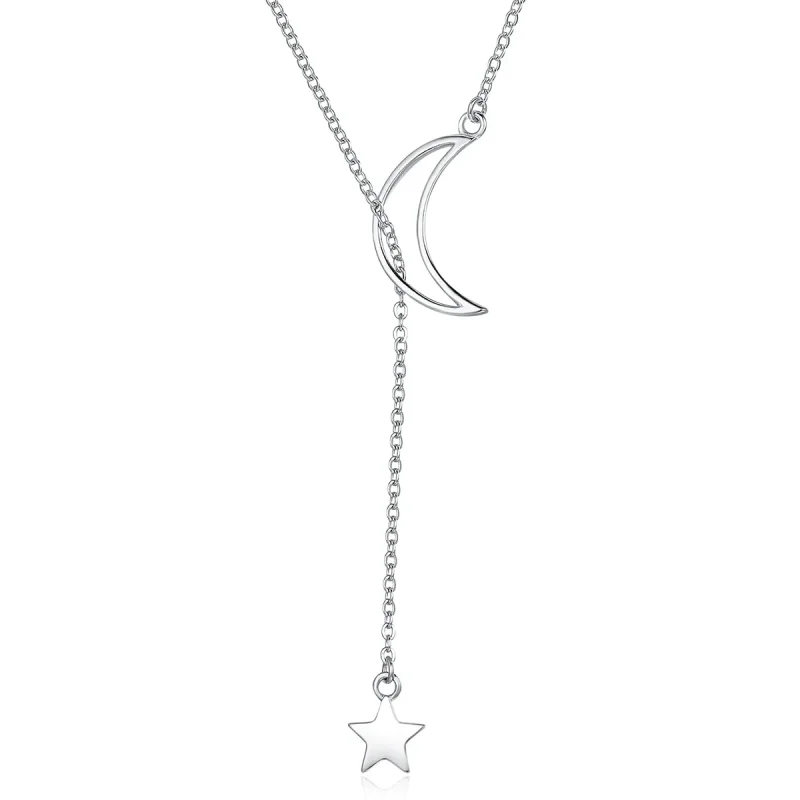 (kép) PANDORA típusú csillag és hold tündér collier nyaklánc - SCN108