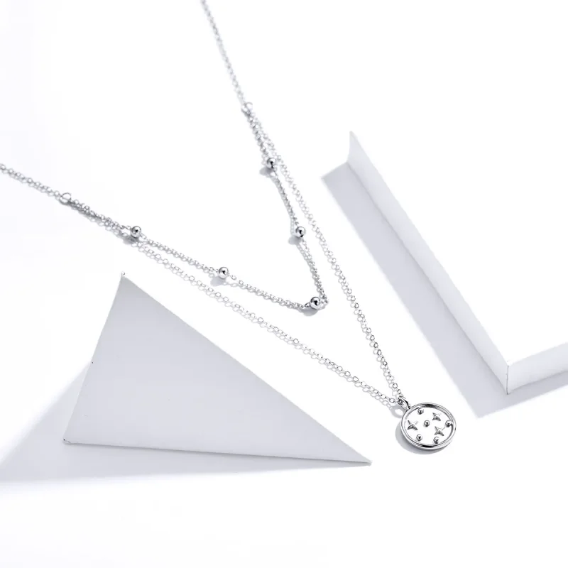 (kép) PANDORA típusú csillagos collier nyaklánc - SCN365 - Megtekintés 3