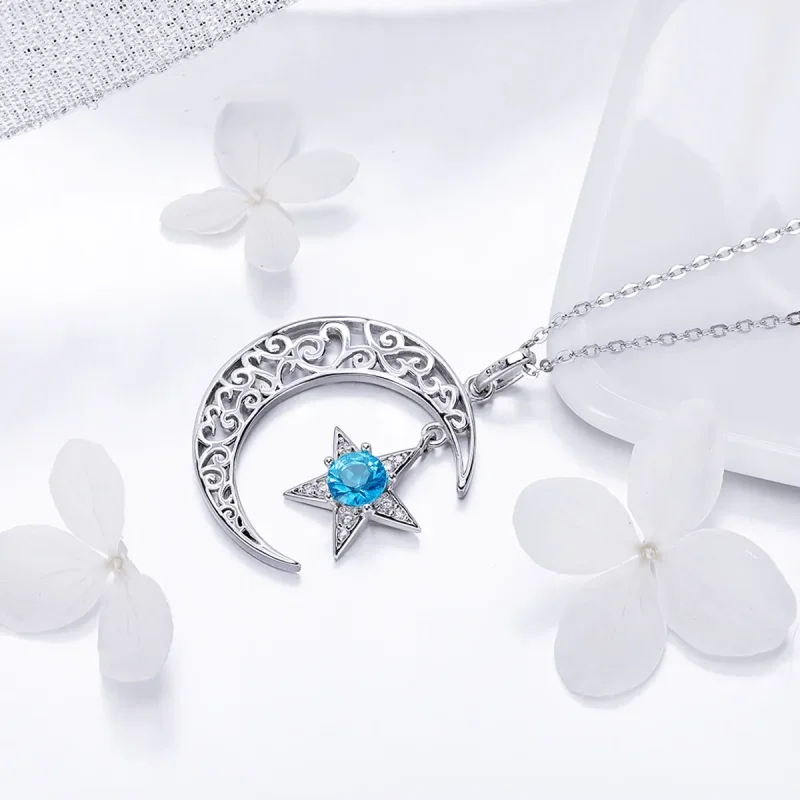 (kép) PANDORA típusú csillagos égbolt collier nyaklánc - SCN278 - Megtekintés 2