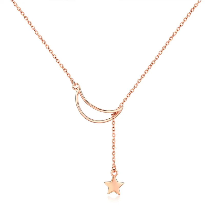 (kép) PANDORA típusú csillagos hold collier nyaklánc - SCN108-C