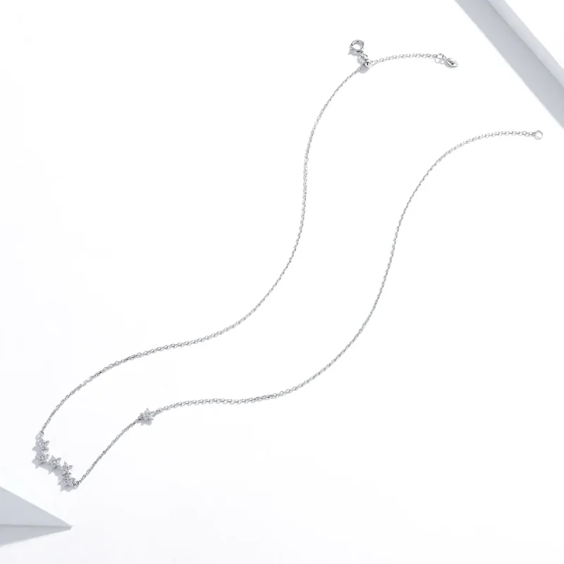 (kép) PANDORA típusú csillogó csillagok collier nyaklánc - SCN419 - Megtekintés 4