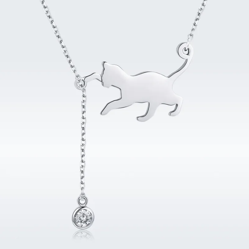 (kép) PANDORA típusú csintalan cica collier nyaklánc - SCN232 - Megtekintés 3