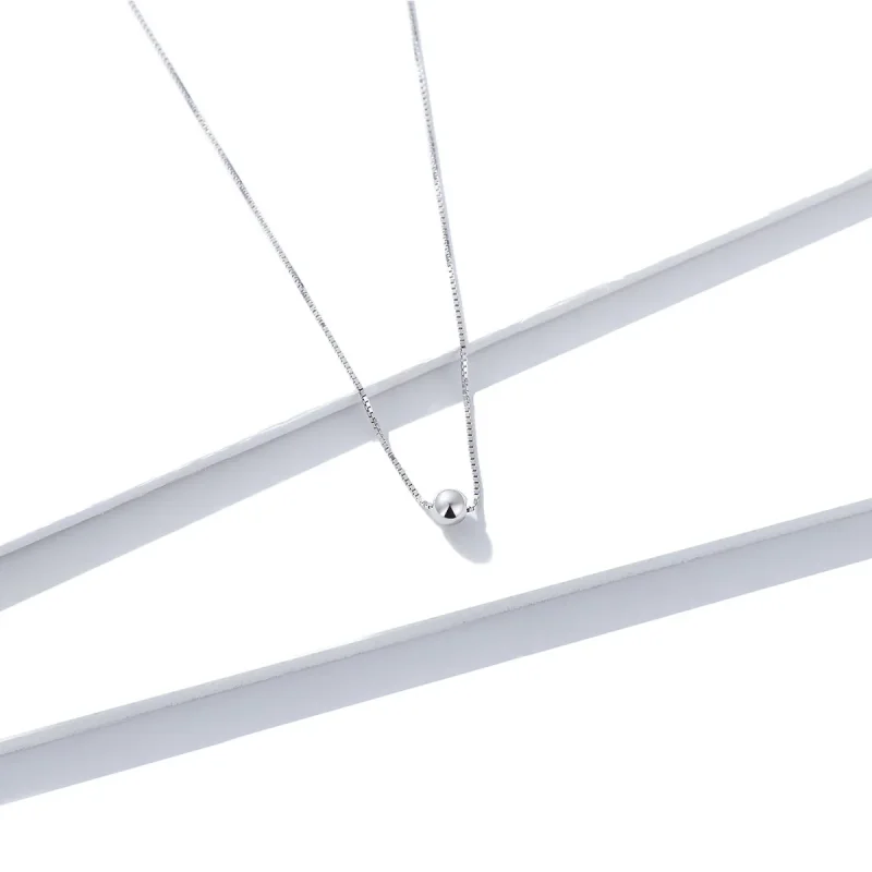 (kép) PANDORA típusú egyszerű bean collier nyaklánc - BSN097 - Megtekintés 3