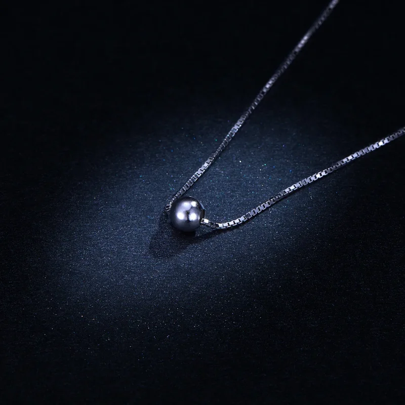 (kép) PANDORA típusú egyszerű bean collier nyaklánc - BSN097 - Megtekintés 5