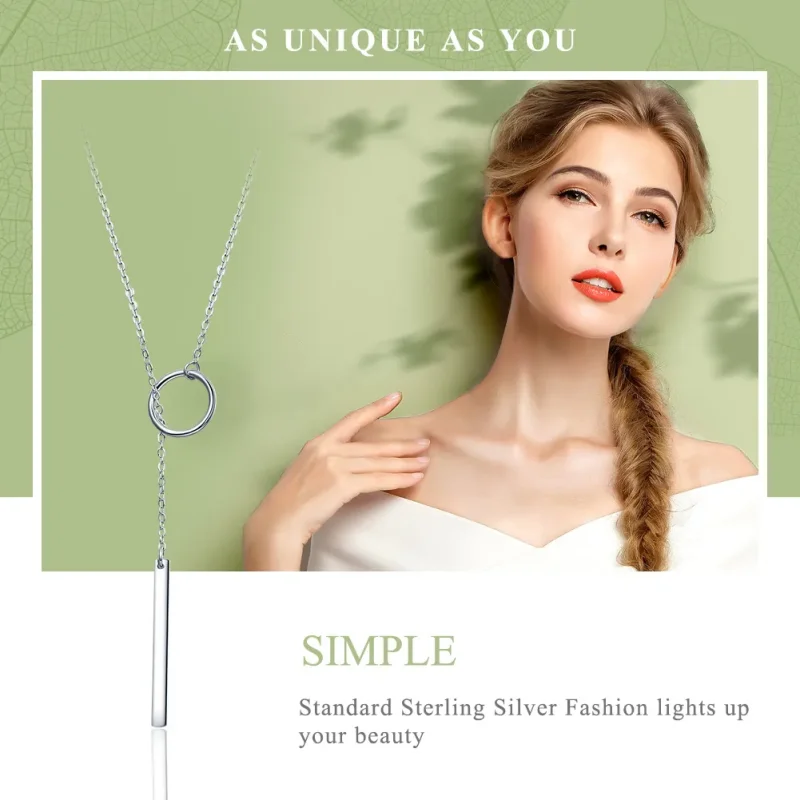 (kép) PANDORA típusú egyszerű collier nyaklánc - SCN304 - Megtekintés 2