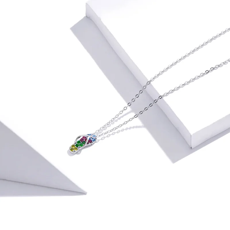 (kép) PANDORA típusú fényes papucs collier nyaklánc - SCN408 - Megtekintés 2