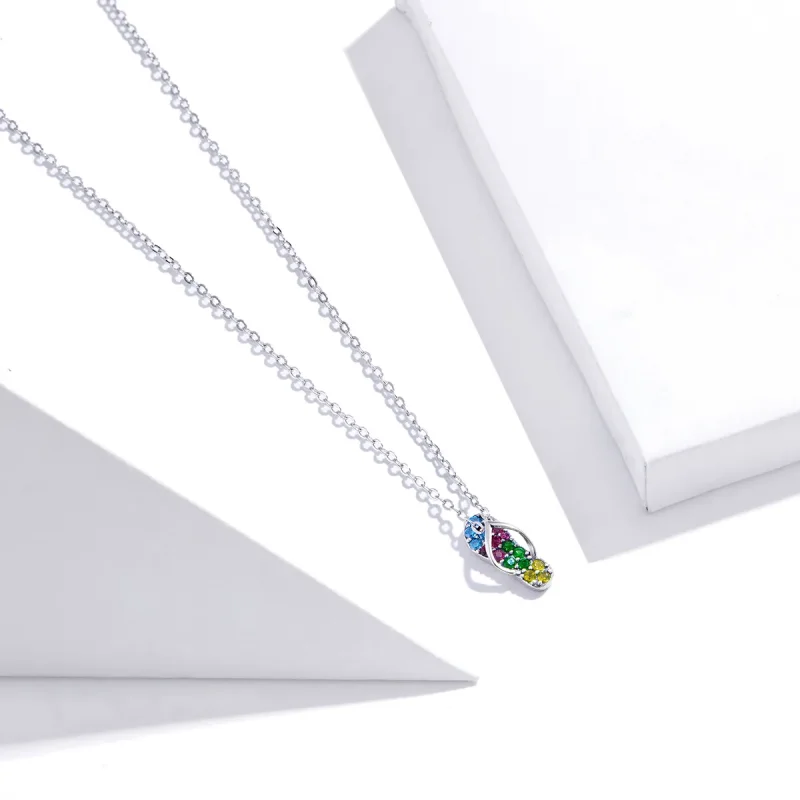 (kép) PANDORA típusú fényes papucs collier nyaklánc - SCN408 - Megtekintés 3