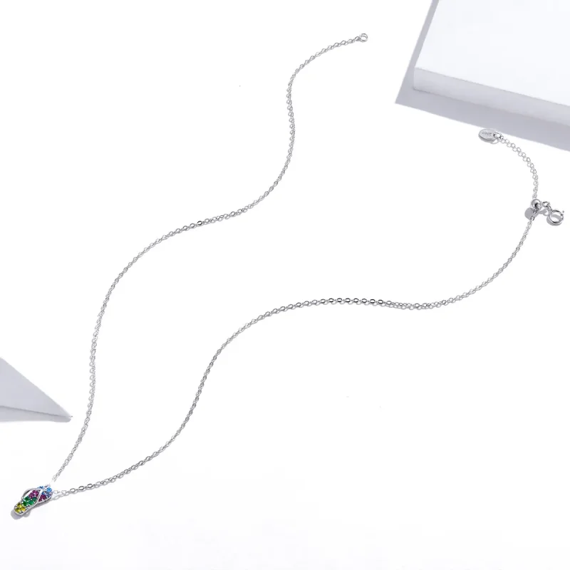 (kép) PANDORA típusú fényes papucs collier nyaklánc - SCN408 - Megtekintés 4