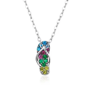 (kép) PANDORA típusú fényes papucs collier nyaklánc - SCN408