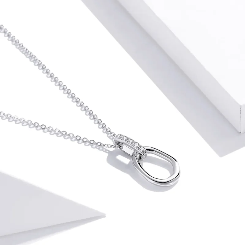 (kép) PANDORA típusú geometriai collier nyaklánc - SCN440 - Megtekintés 2