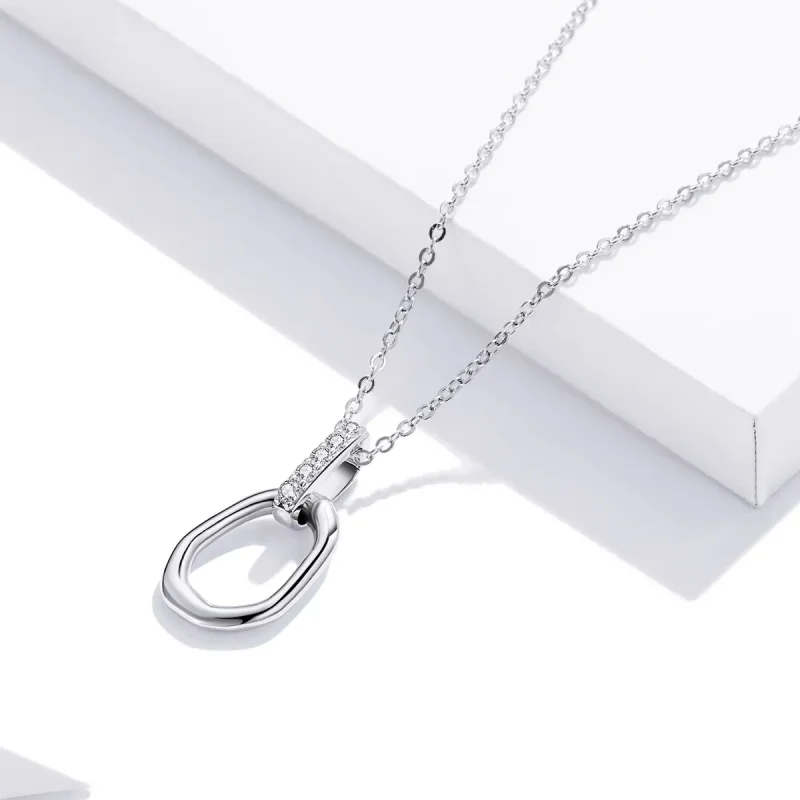 (kép) PANDORA típusú geometriai collier nyaklánc - SCN440 - Megtekintés 3