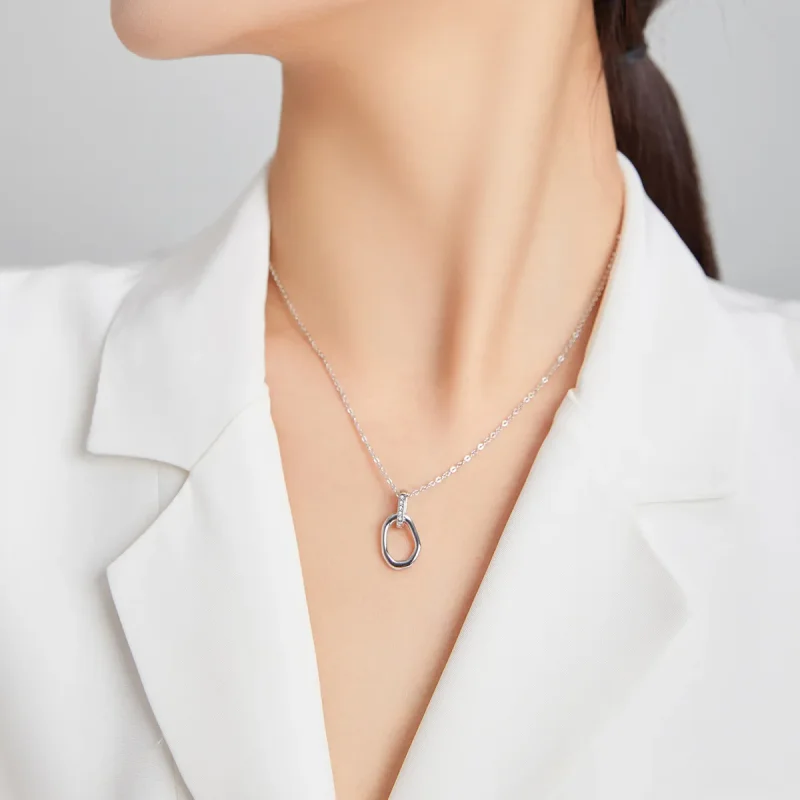 (kép) PANDORA típusú geometriai collier nyaklánc - SCN440 - Megtekintés 6