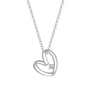 (kép) PANDORA típusú hálaadás szíve collier nyaklánc - SCN450