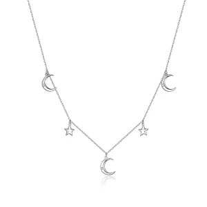 (kép) PANDORA típusú hold és csillag collier nyaklánc - SCN411