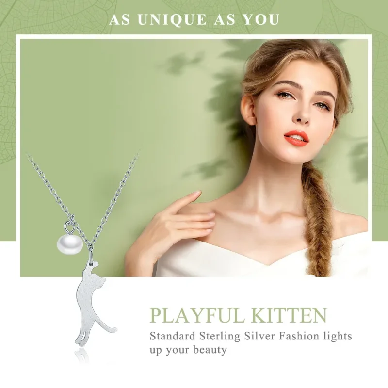 (kép) PANDORA típusú játékos cica collier nyaklánc - SCN175 - Megtekintés 2