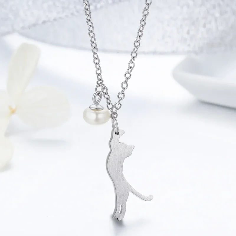 (kép) PANDORA típusú játékos cica collier nyaklánc - SCN175 - Megtekintés 4