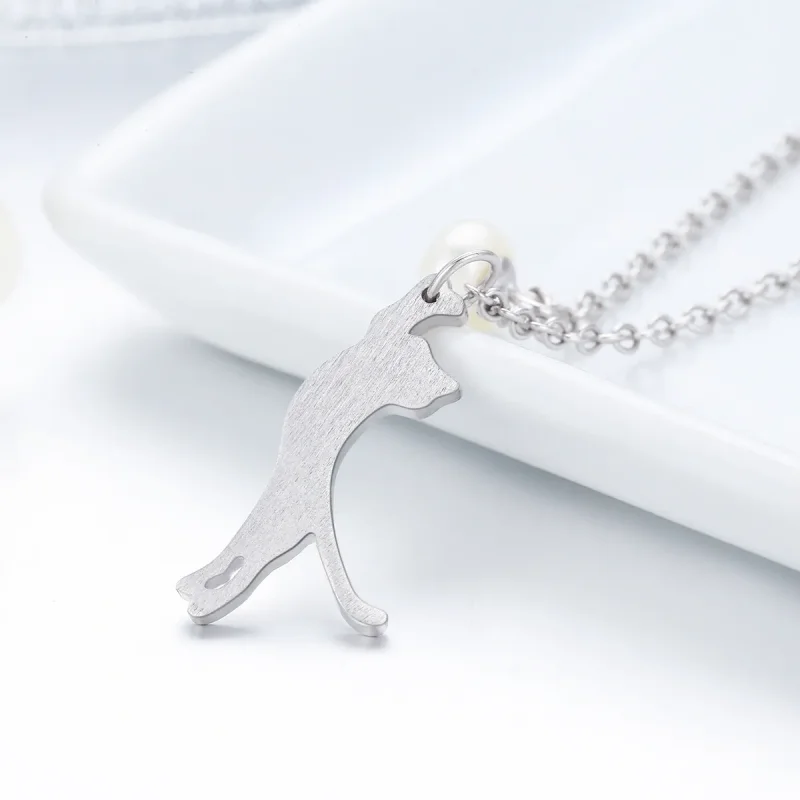 (kép) PANDORA típusú játékos cica collier nyaklánc - SCN175 - Megtekintés 5