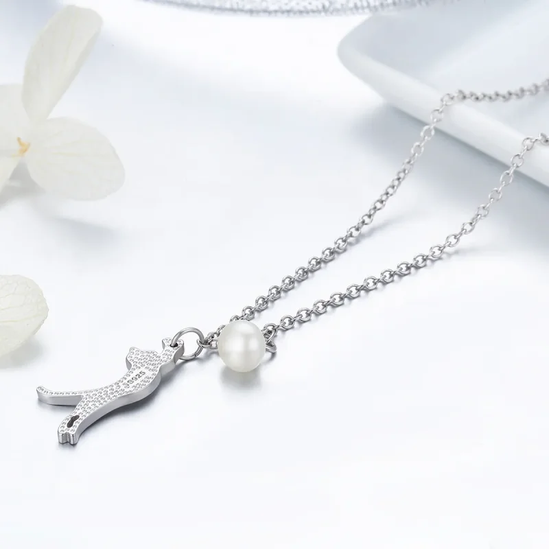 (kép) PANDORA típusú játékos cica collier nyaklánc - SCN175 - Megtekintés 6