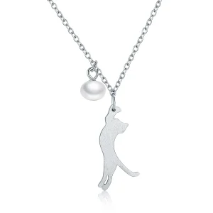 (kép) PANDORA típusú játékos cica collier nyaklánc - SCN175