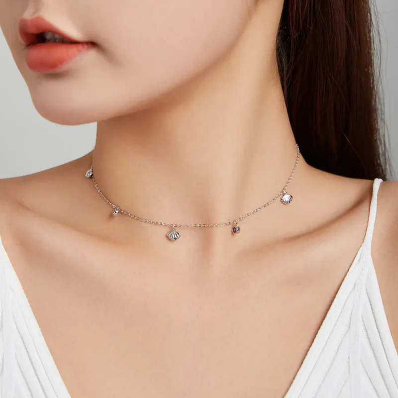 (kép) PANDORA típusú kagyló collier nyaklánc - SCN454 - Megtekintés 6