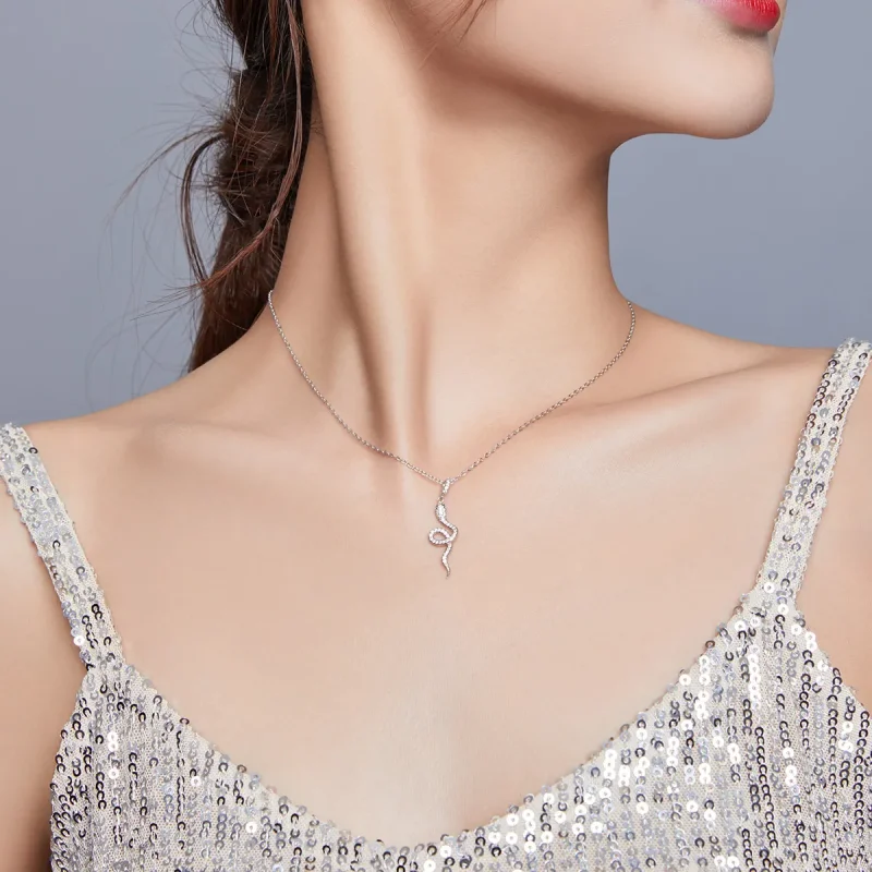 (kép) PANDORA típusú kedves kígyó collier nyaklánc - SCN409 - Megtekintés 6