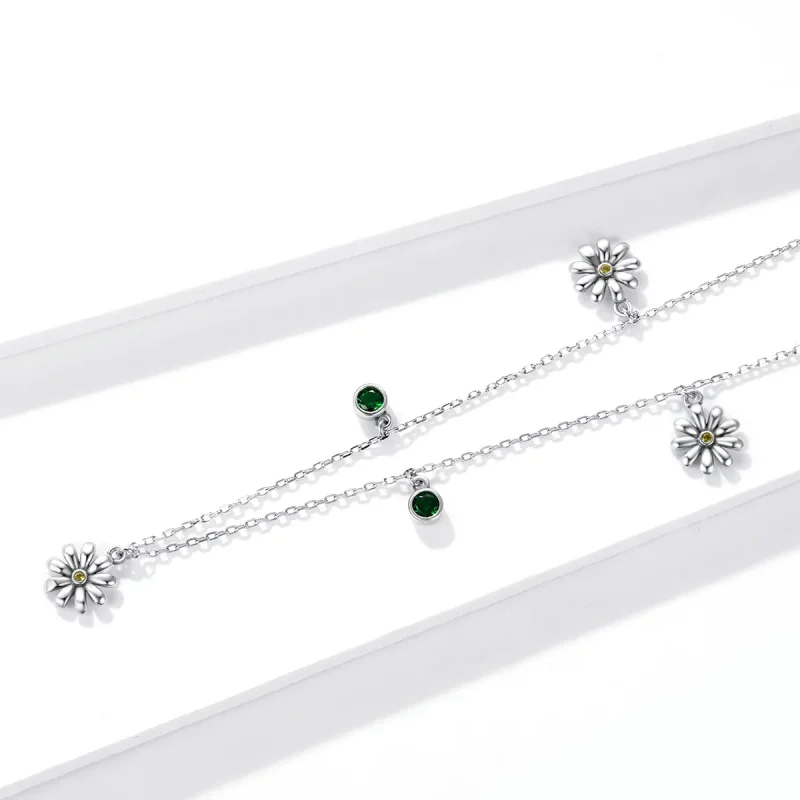 (kép) PANDORA típusú kis százszorszép collier nyaklánc - SCN415 - Megtekintés 2
