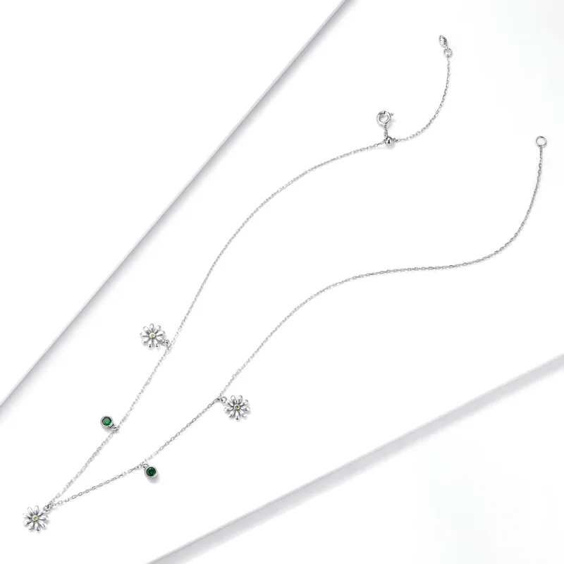 (kép) PANDORA típusú kis százszorszép collier nyaklánc - SCN415 - Megtekintés 4