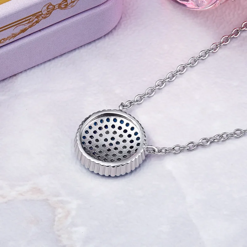 (kép) PANDORA típusú kék kör collier nyaklánc - SCN099 - Megtekintés 2