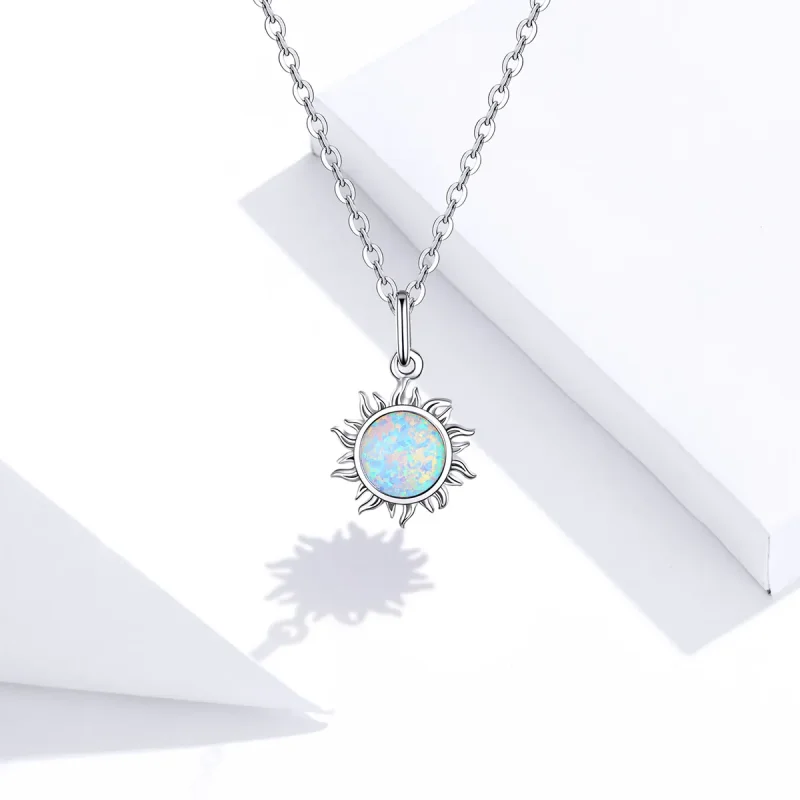 (kép) PANDORA típusú kék nap collier nyaklánc - SCN399 - Megtekintés 5