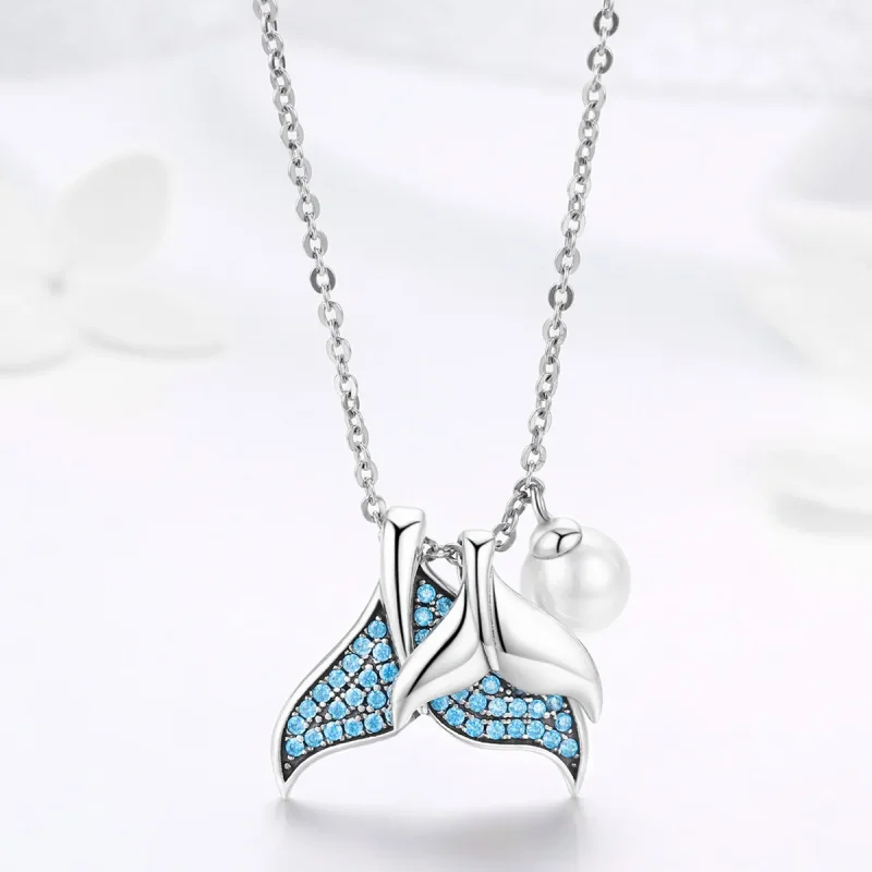 (kép) PANDORA típusú könnyek sellőtől collier nyaklánc - SCN309 - Megtekintés 2