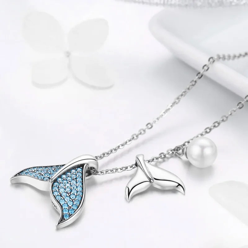 (kép) PANDORA típusú könnyek sellőtől collier nyaklánc - SCN309 - Megtekintés 3