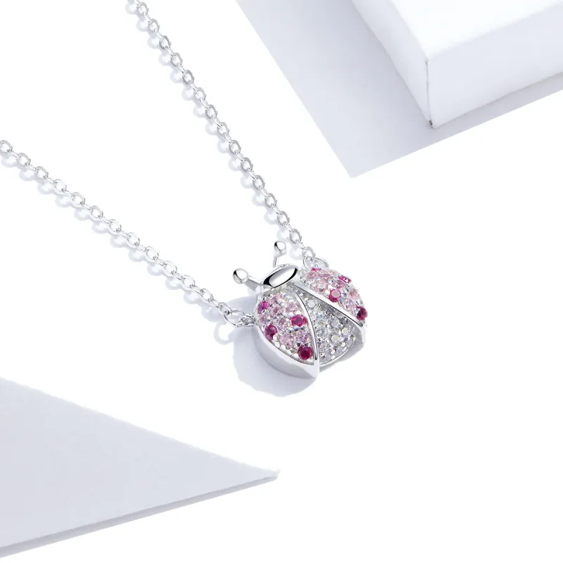 (kép) PANDORA típusú káprázatos katicabogár collier nyaklánc - SCN400 - Megtekintés 2