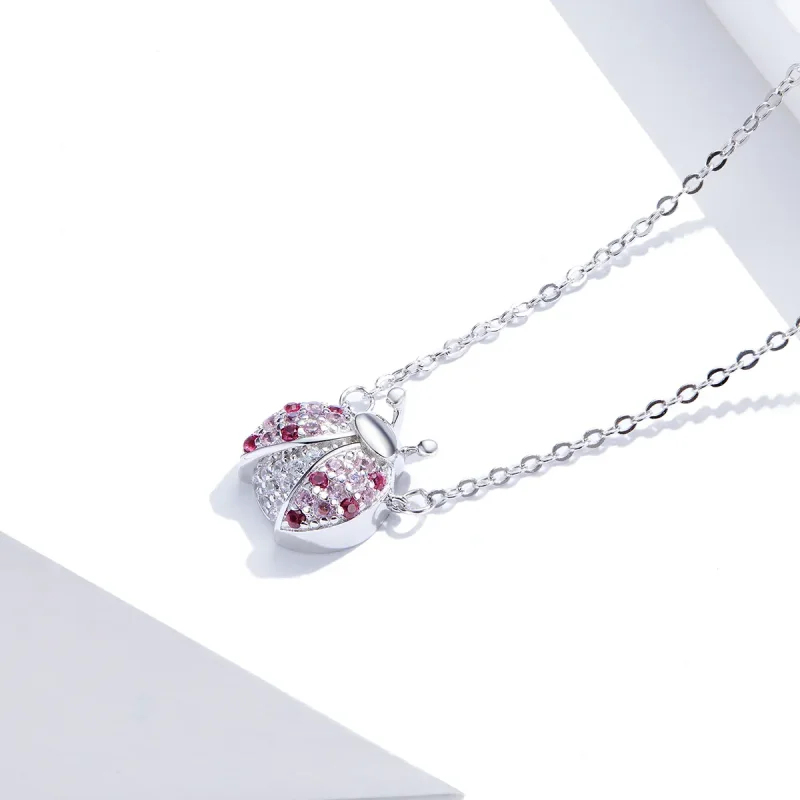 (kép) PANDORA típusú káprázatos katicabogár collier nyaklánc - SCN400 - Megtekintés 3