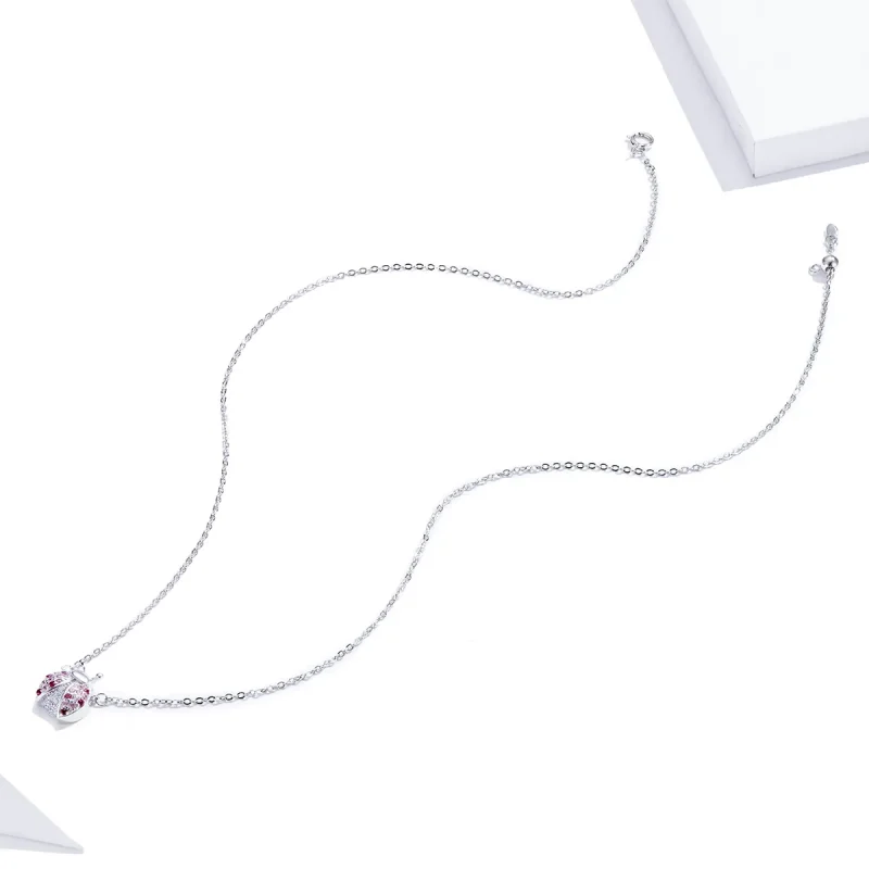 (kép) PANDORA típusú káprázatos katicabogár collier nyaklánc - SCN400 - Megtekintés 4