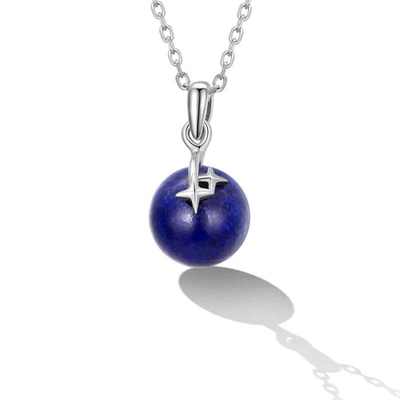 (kép) PANDORA típusú Lapis Lazuli Meteor Nyaklánc - SCN480 - Megtekintés 2
