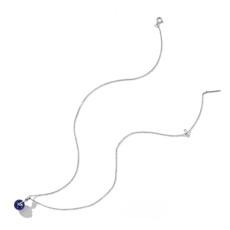 (kép) PANDORA típusú Lapis Lazuli Meteor Nyaklánc - SCN480 - Megtekintés 5