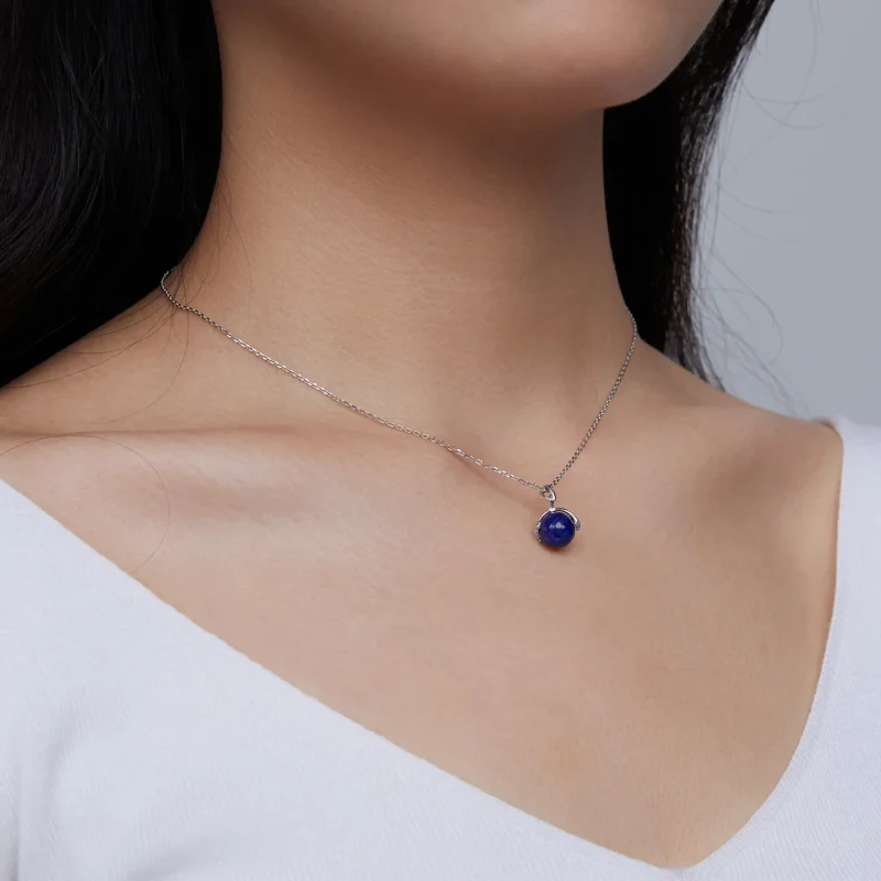 (kép) PANDORA típusú Lapis Lazuli Meteor Nyaklánc - SCN480 - Megtekintés 6