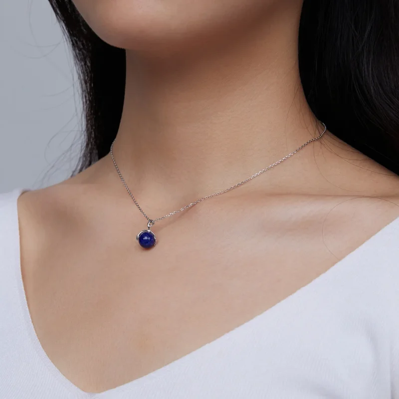 (kép) PANDORA típusú Lapis Lazuli Meteor Nyaklánc - SCN480 - Megtekintés 8