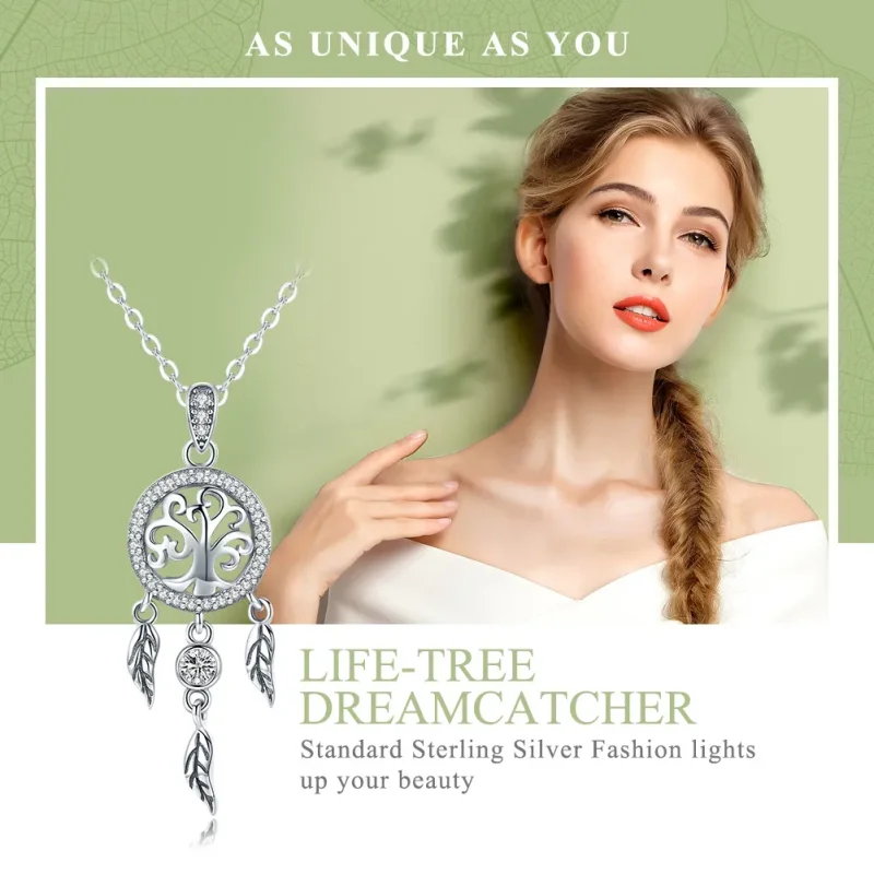 (kép) PANDORA típusú életfa álomfogó collier nyaklánc - SCN298 - Megtekintés 2