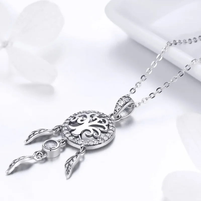 (kép) PANDORA típusú életfa álomfogó collier nyaklánc - SCN298 - Megtekintés 3