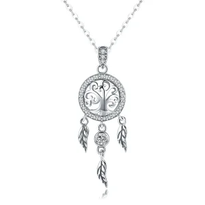 (kép) PANDORA típusú életfa álomfogó collier nyaklánc - SCN298