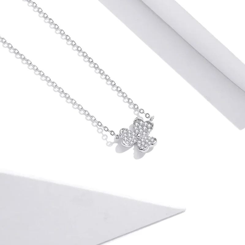 (kép) PANDORA típusú lóhere collier nyaklánc - SCN401 - Megtekintés 3