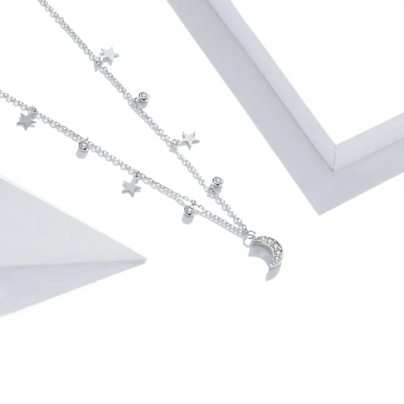(kép) PANDORA típusú álomcsillag hold collier nyaklánc - SCN420 - Megtekintés 2
