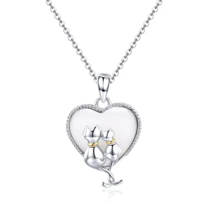 (kép) PANDORA típusú macskák pár collier nyaklánc - SCN297