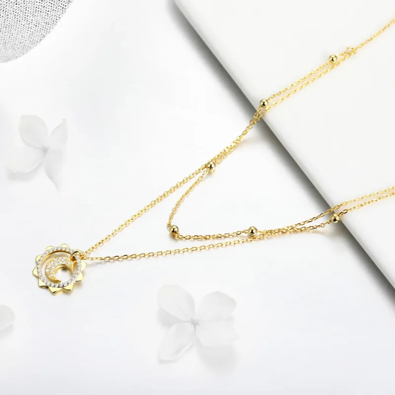 (kép) PANDORA típusú nap hold collier nyaklánc - SCN305 - Megtekintés 2