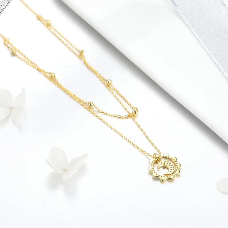 (kép) PANDORA típusú nap hold collier nyaklánc - SCN305 - Megtekintés 3